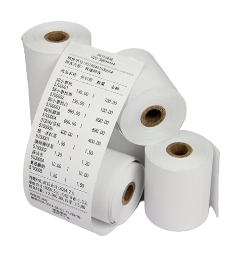 Pharmacy and retail thermal receipt paper rolls for clear printing