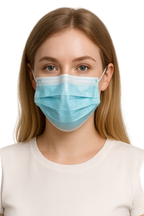 ASTM Level 3 medical face mask with elastic ear loops and adjustable nose wire