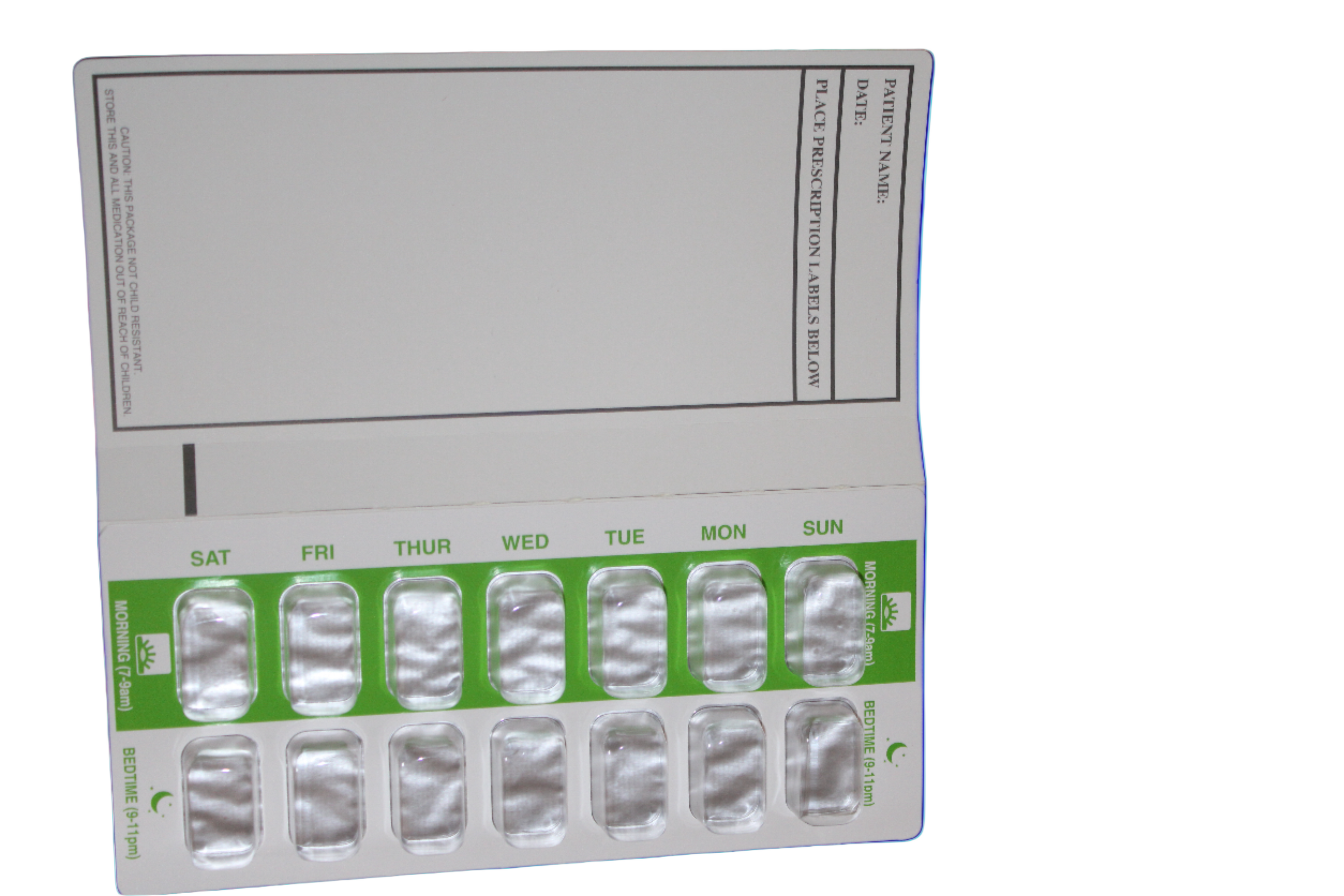 Blister pack used in clinical and retail pharmacy dispensing