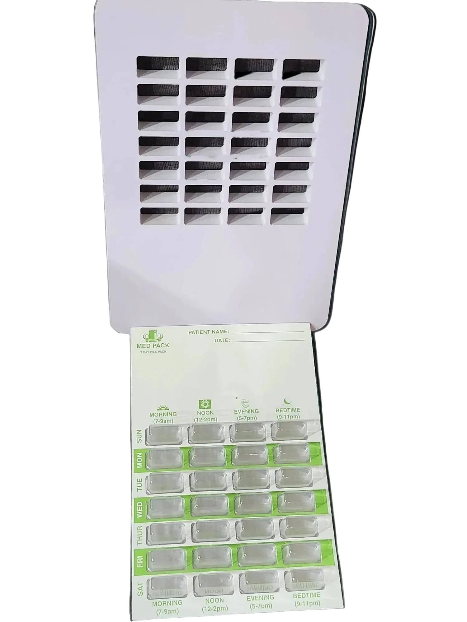 Blister pack for pharmacy medication compliance packaging