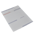 White medication record book with purple accents on a white background
Generic laser label sheet for pharmacy documentation and internal labeling
