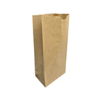 Brown paper bag on a white background